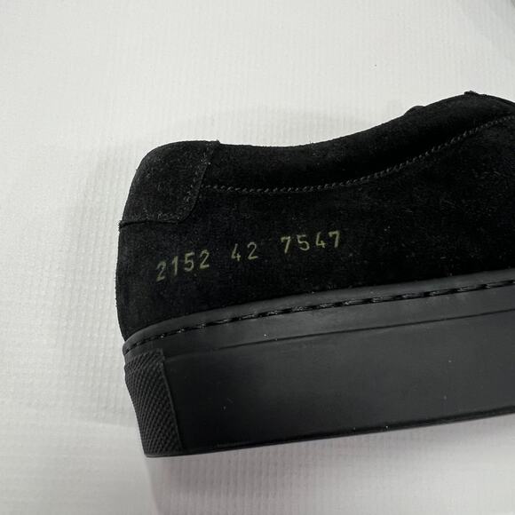NEW COMMON PROJECTS Original Achilles Low Sneakers Black Suede EU 42 US 9 Shoes - Picture 5 of 12